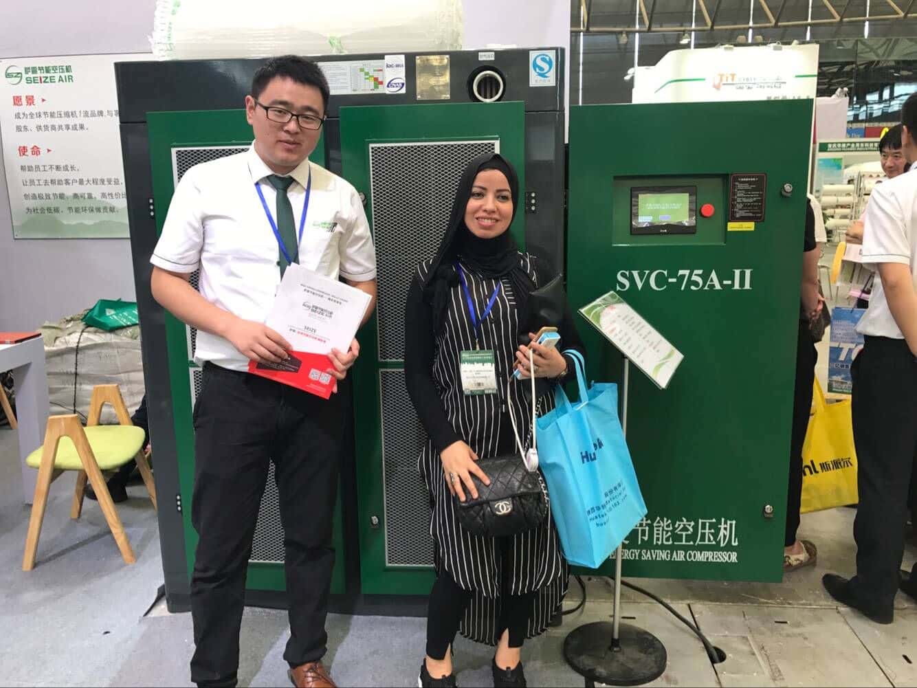 薩震節(jié)能空壓機(jī)接待外國(guó)友人